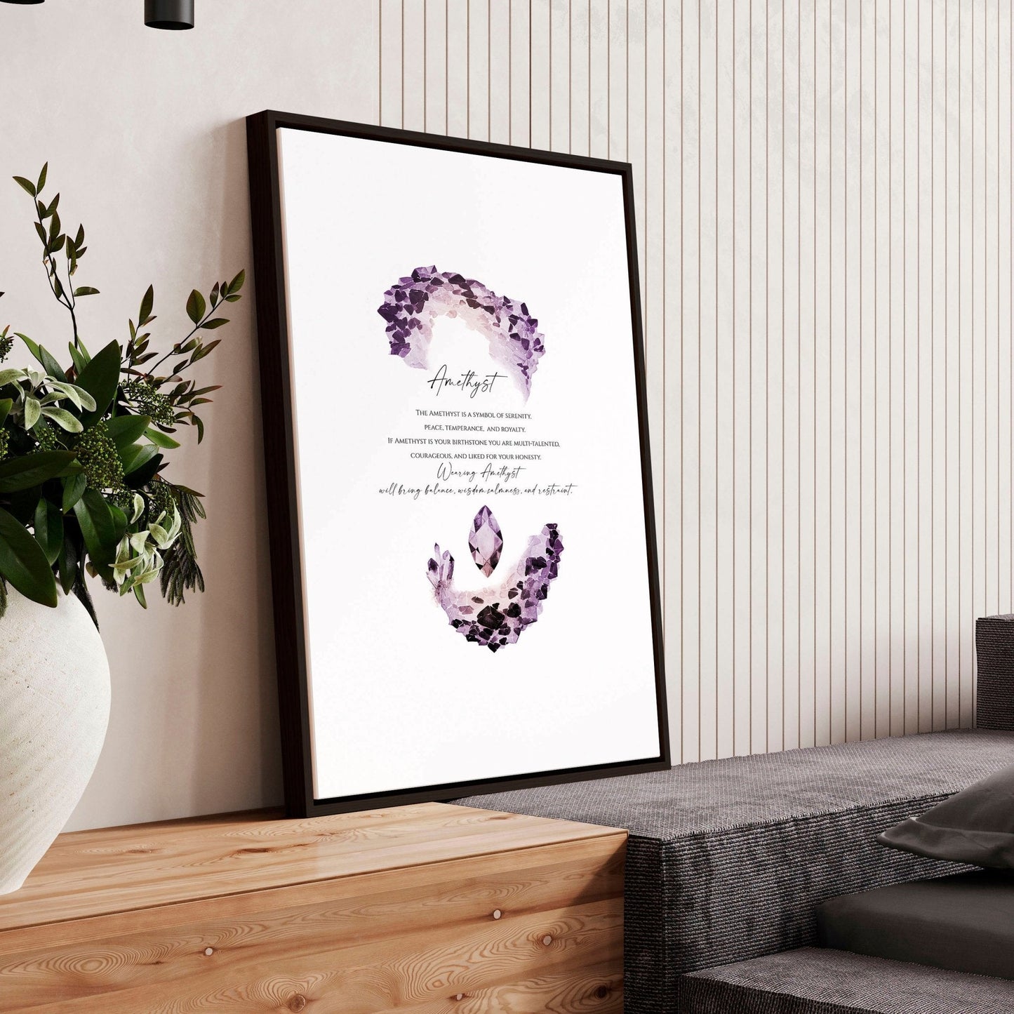 February Birthstone Amethyst | wall art print