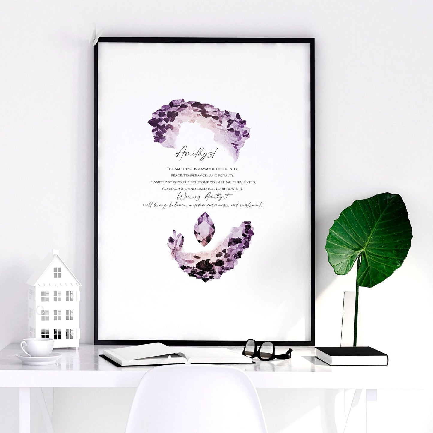 February Birthstone Amethyst | wall art print