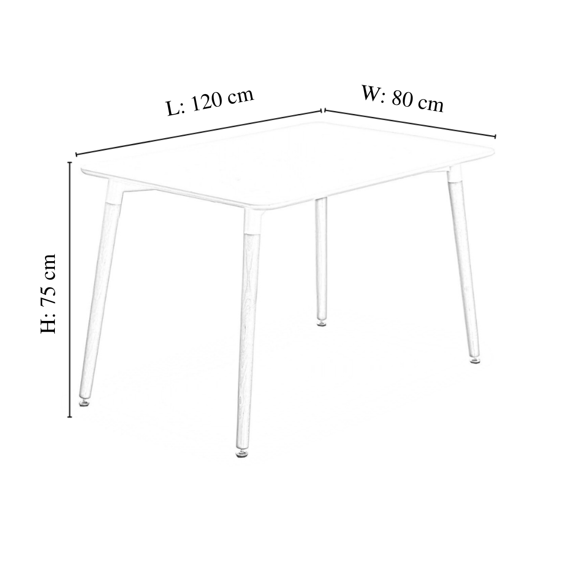 Black Halo Dining Table & Set of 4 Jamie Lorenzo Tulip chairs with Padded Seat