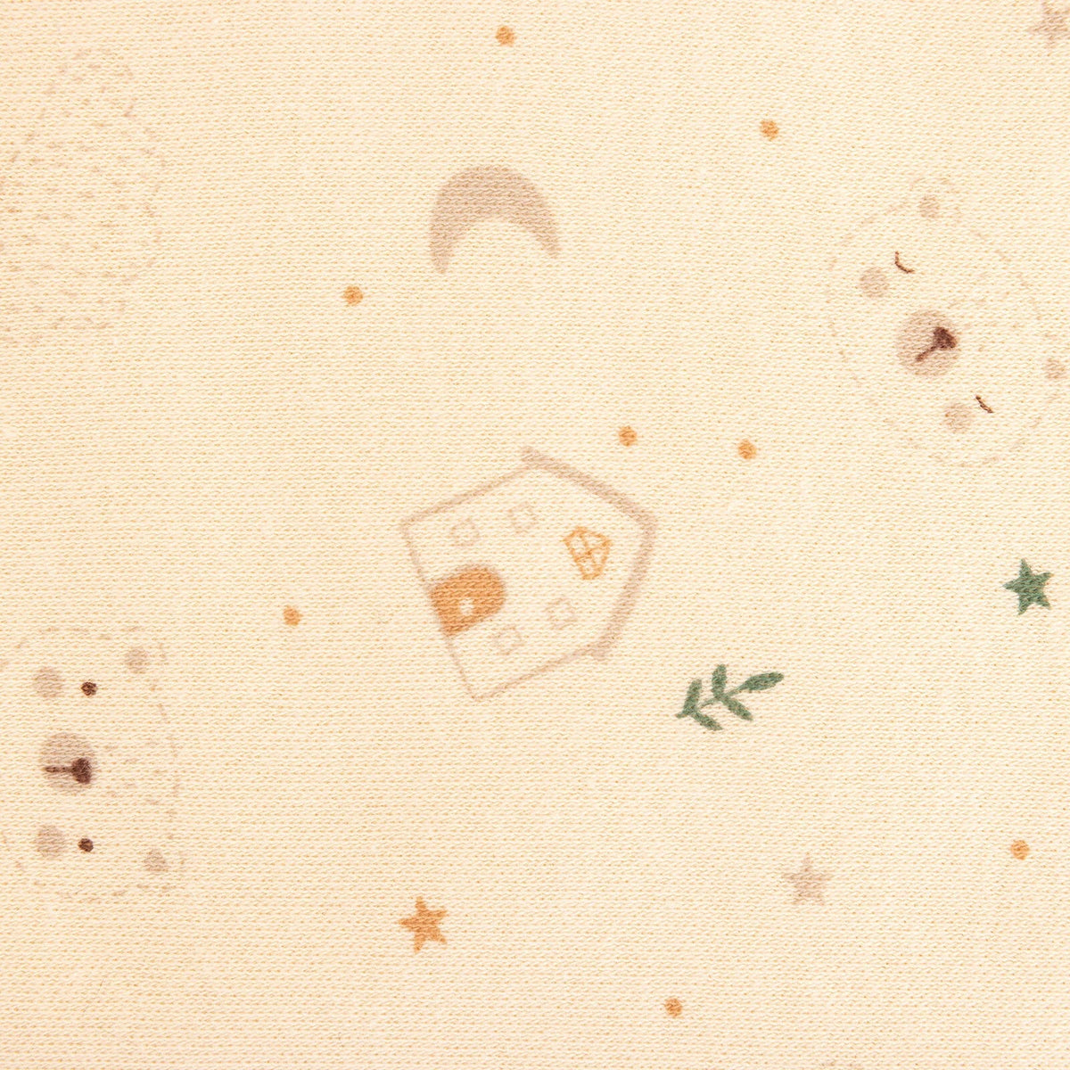 Bebbek Bear and House Print Jersey Baby Blanket (80 x 80 cm)