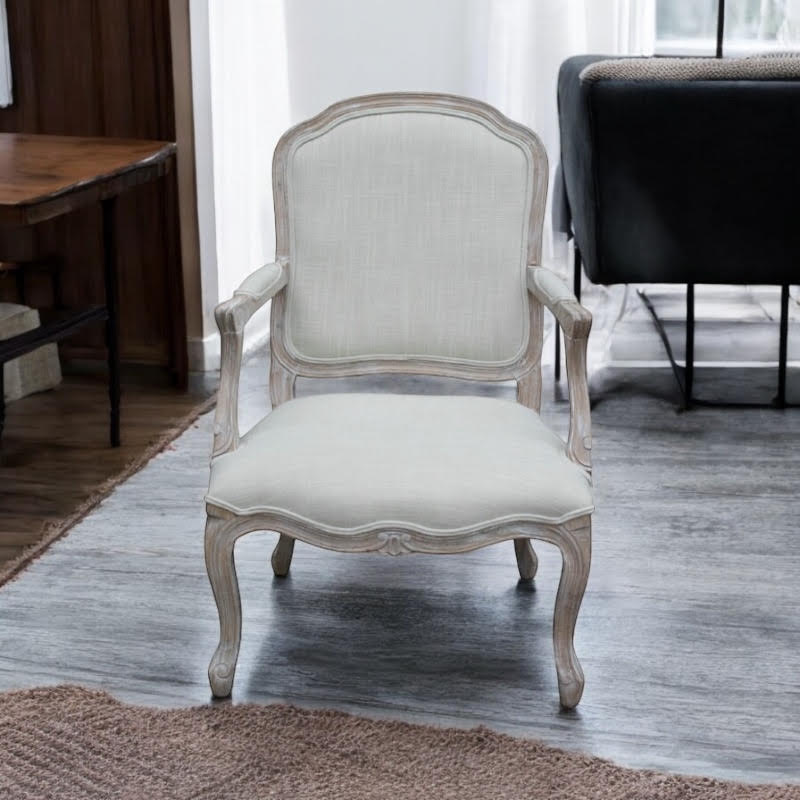 98CM LINEN FABRIC LOUIS CHAIR