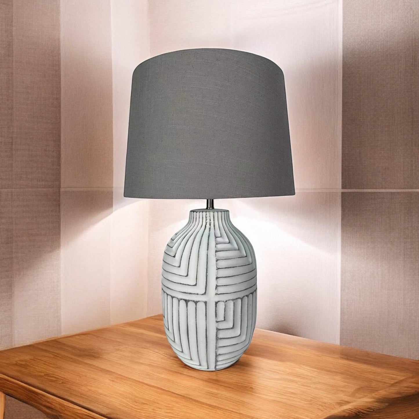 38CM LAMP AND SHADE