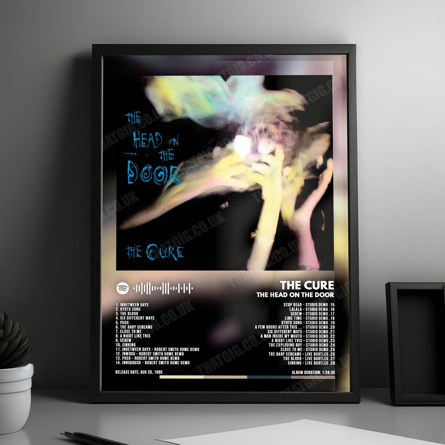 The Cure "The Head on the Door" Album Cover Poster - with Complete Tracklist