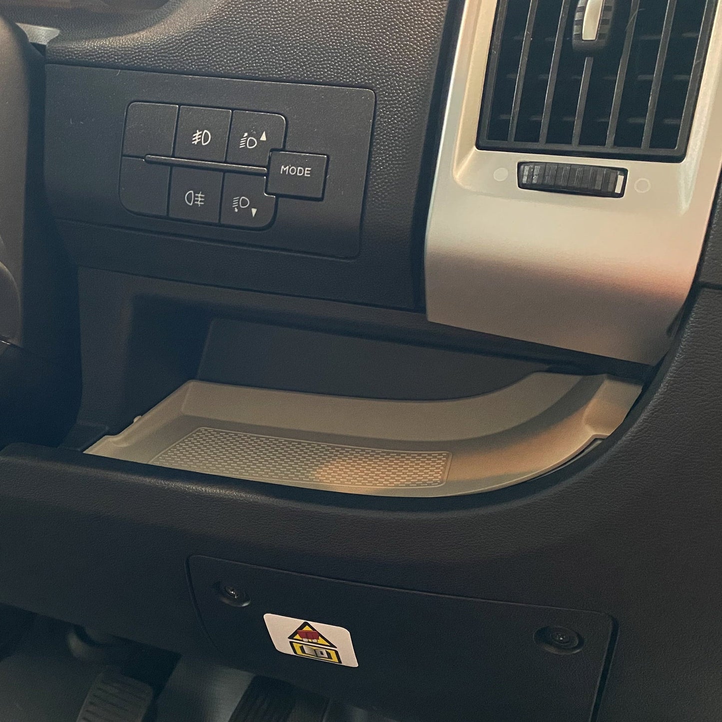 For Vauxhall Movano Lower Dashboard Rubber Inserts/Mats Light Grey | Auto-Trail Motorhome & Camper | Van-X