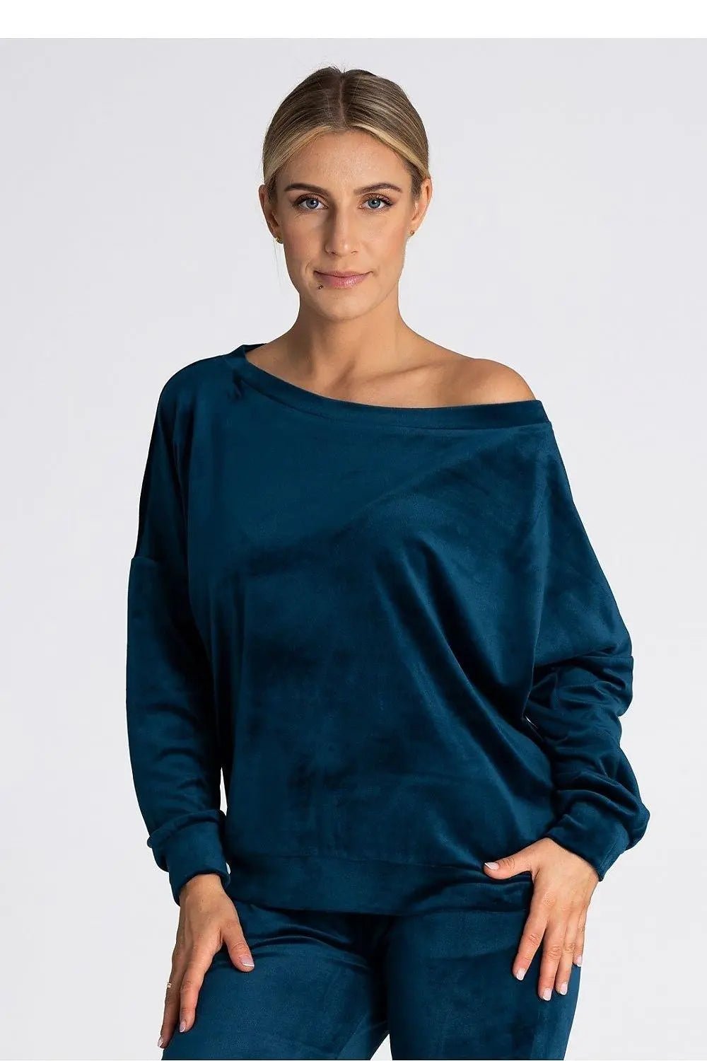Figl boat neckline oversized blouse