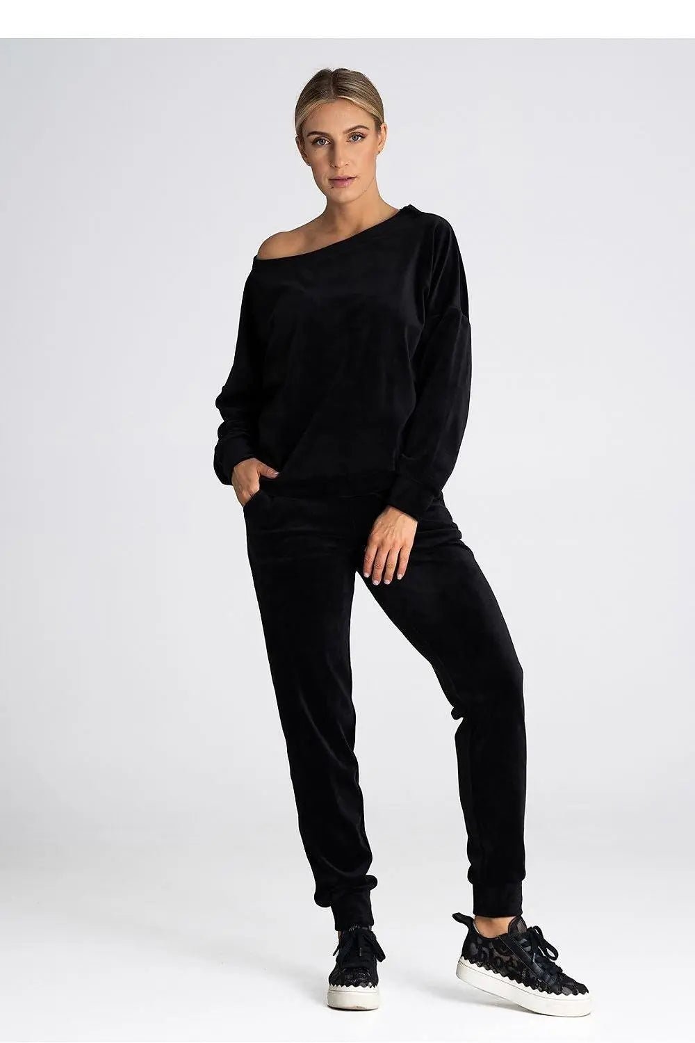 Figl boat neckline oversized blouse