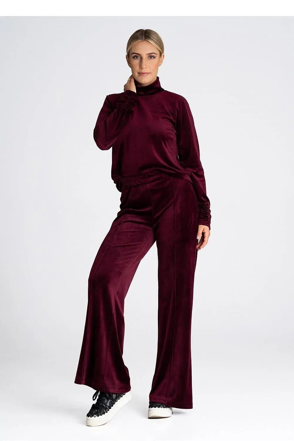 Figl long turtleneck and long sleeves blouse