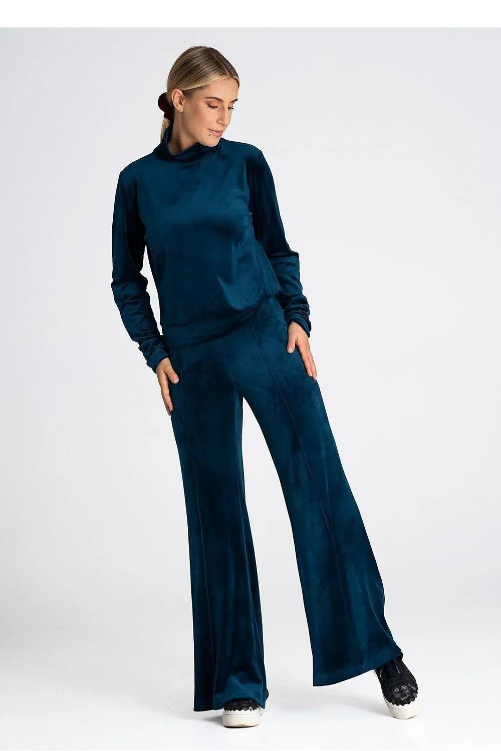 Figl velour high rise womens pants