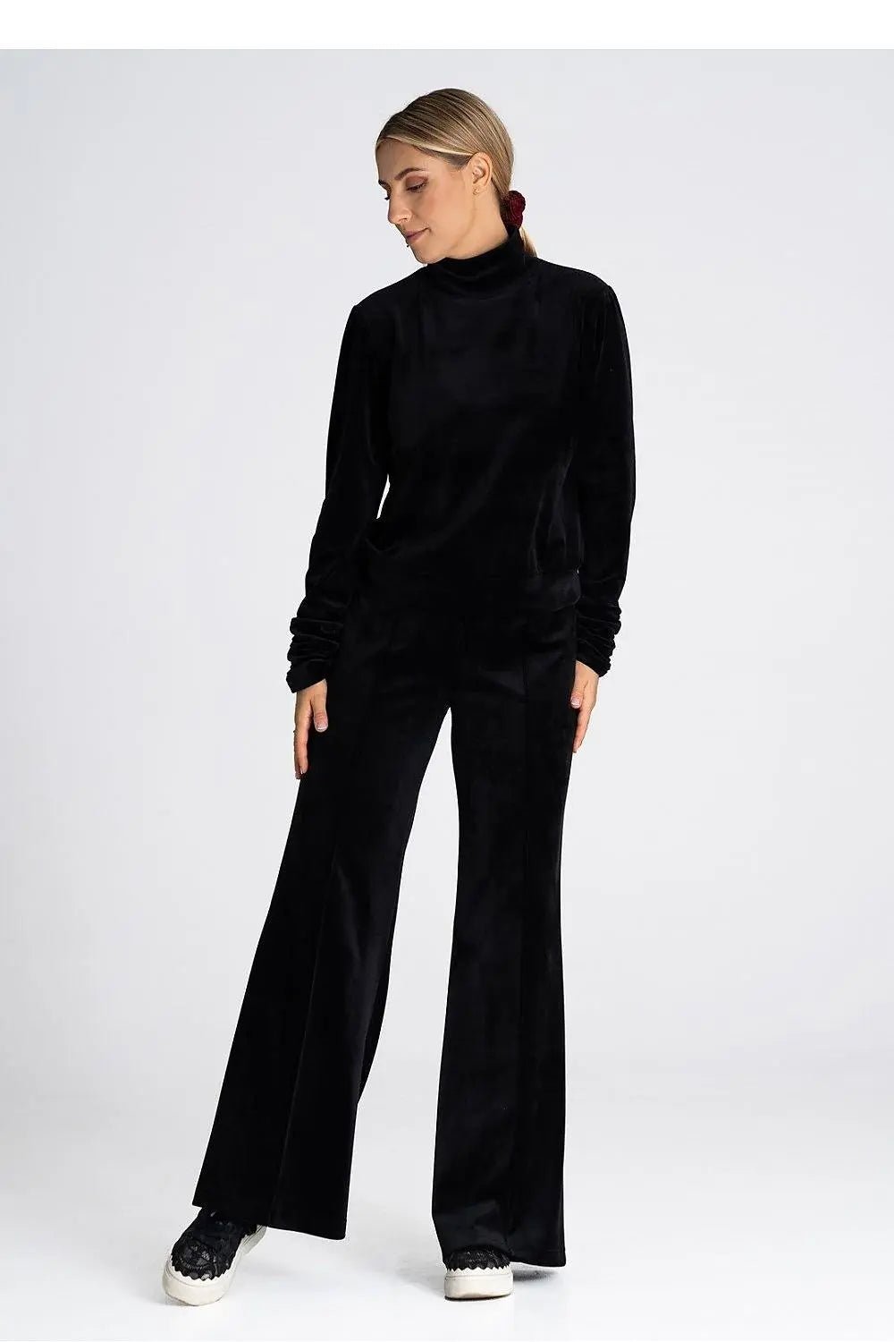 Figl velour high rise womens pants