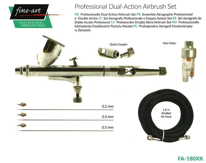 Fine-Art Dual Action Airbrush Set (FA-180XK)