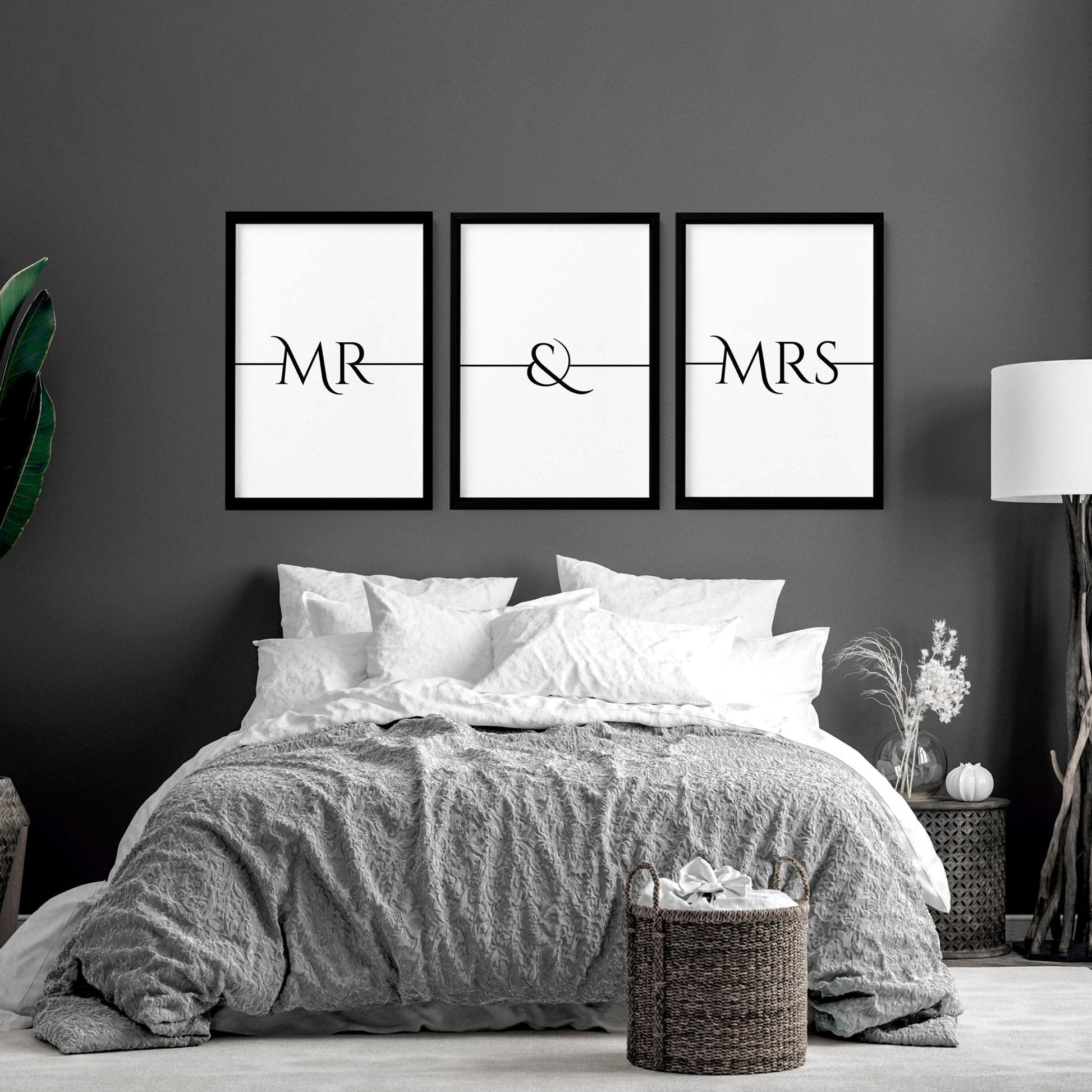 First wedding anniversary gift | set of 3 wall art prints