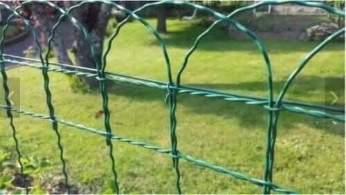 Green Wire Garden Border Fencing Flexible Edging 25cm x 10m