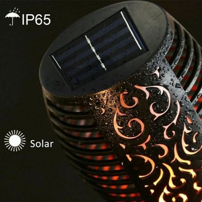2 x LED Flickering Flame Outdoor Solar Torch Stake Light