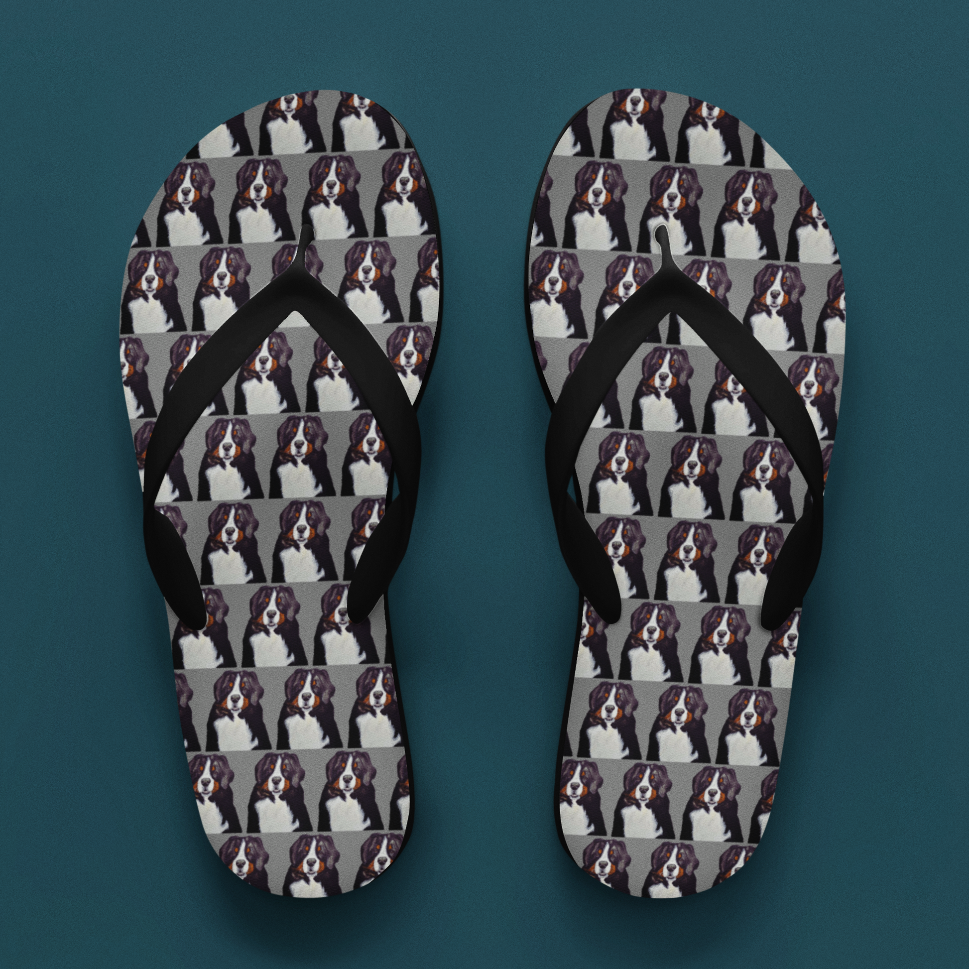 Bernese Bliss: Giant Furry Therapist Flip Flops