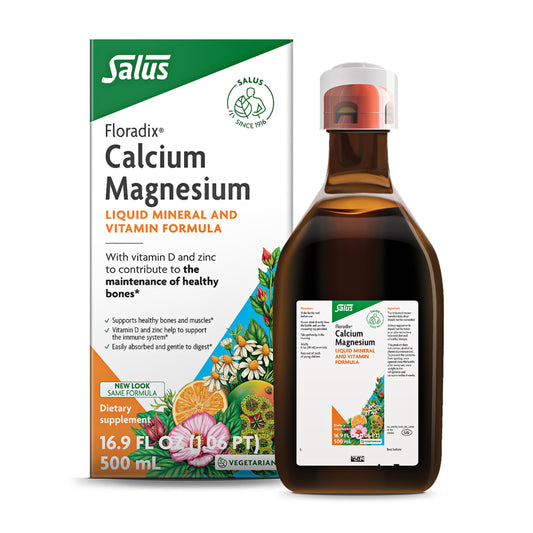 Floradix Calcium Magnesium Liquid – Bone Support with Vegan Vitamin D & Zinc