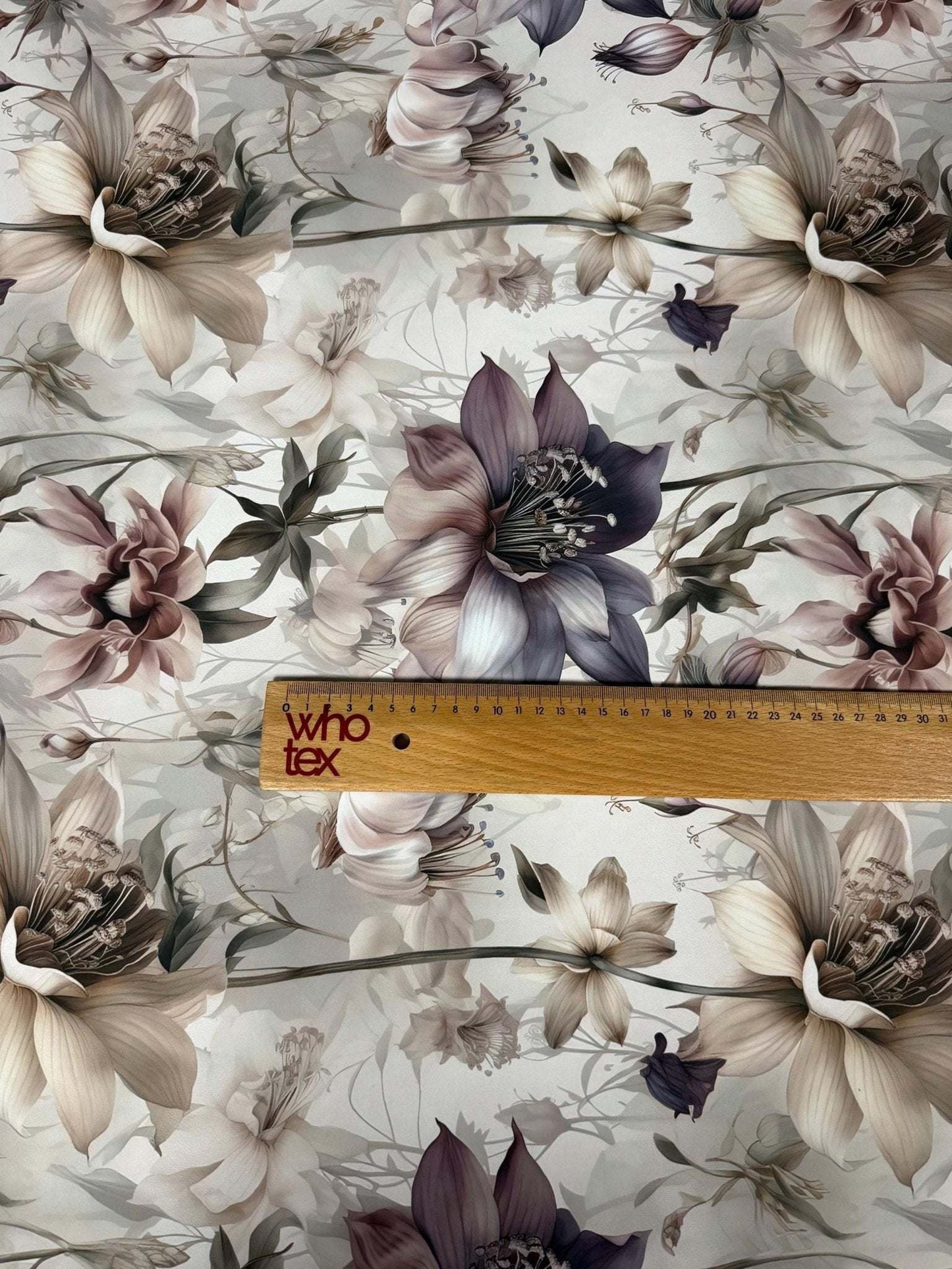 Vintage Botanical Print Fabric by Metre