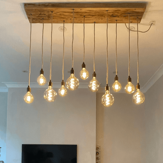 Flush Mount Long Drop Cluster Pendant Light