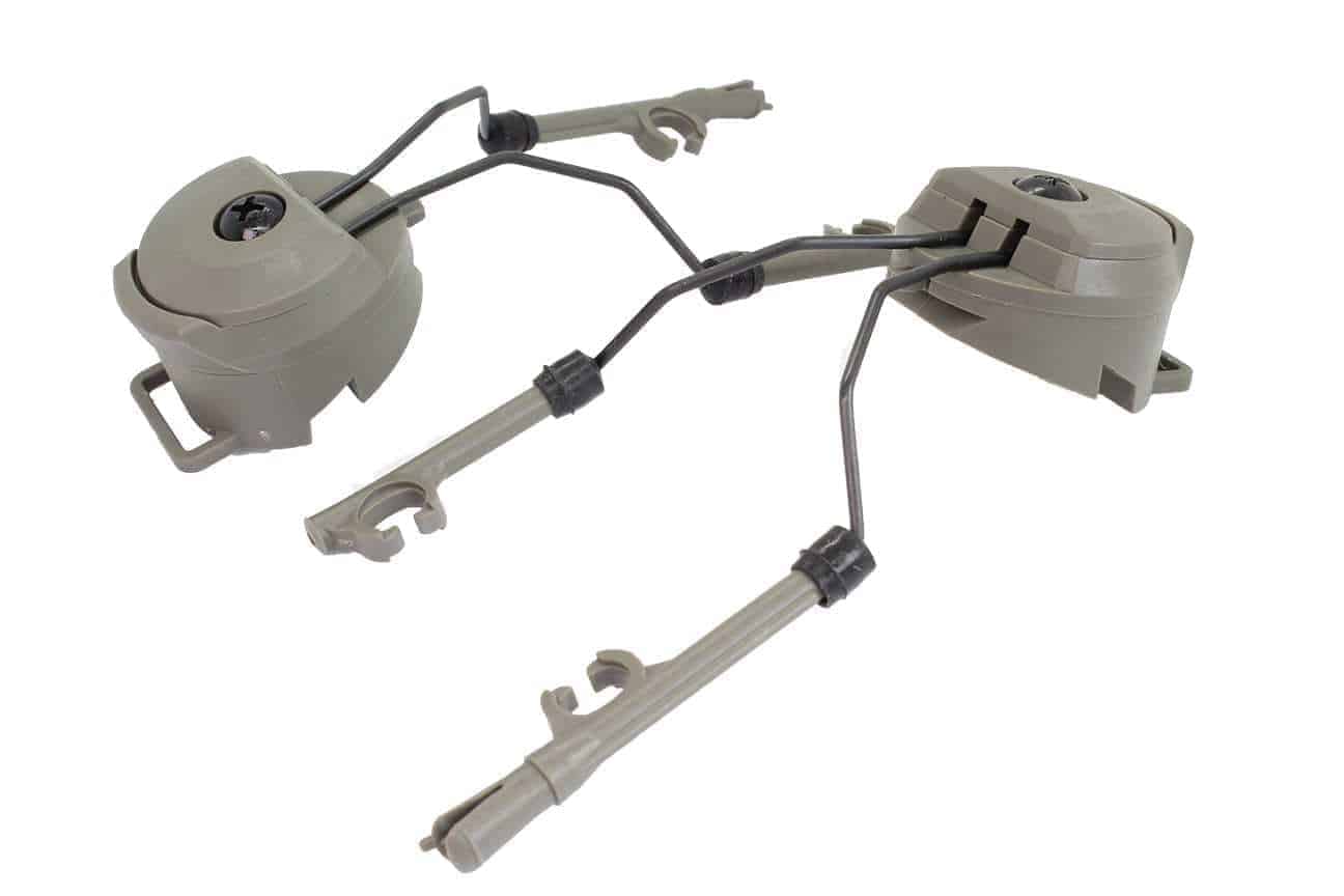 FMA PT Headset and Helmet Rail Adapter Set - OD Green