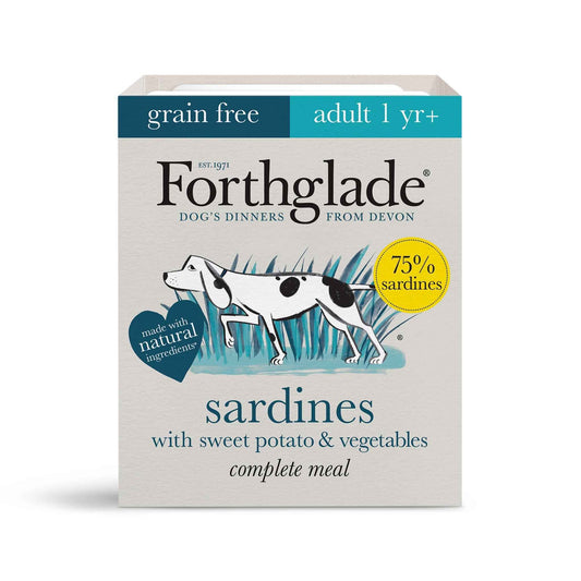 Forthglade Adult Complete Grain Free Sardines Trays 18 x 395g