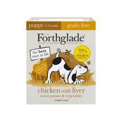 Forthglade Complete Puppy Chicken with Liver Grain Free, 395g - Case of 18