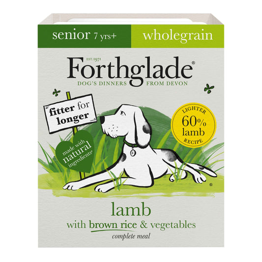 Forthglade Senior Complete Wholegrain Lamb Brown Rice & Veg Trays 18 x 395g