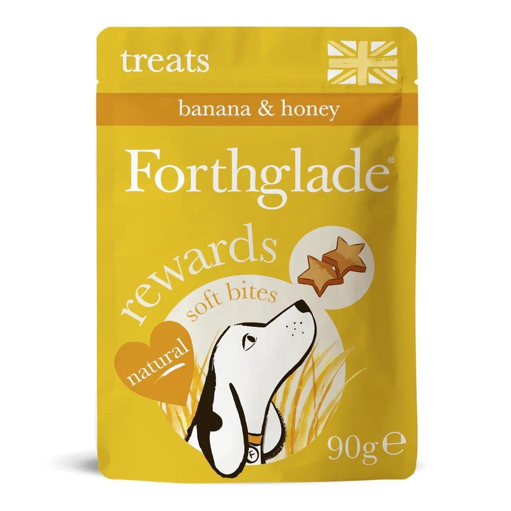 Forthglade Soft Bites Grain Free Rewards Honey and Banana Treats 90g - Case of 8