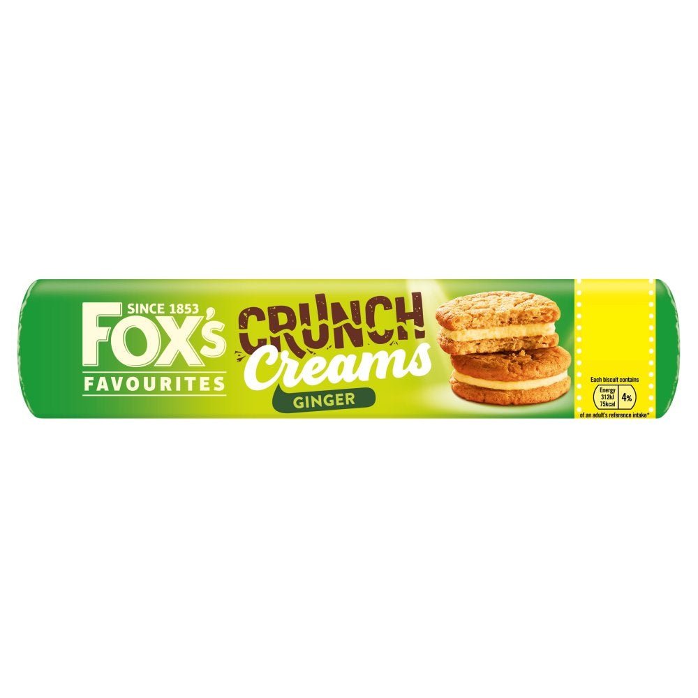 Fox Favourites Crunch Creams Ginger PMP 200g (Case of 12)
