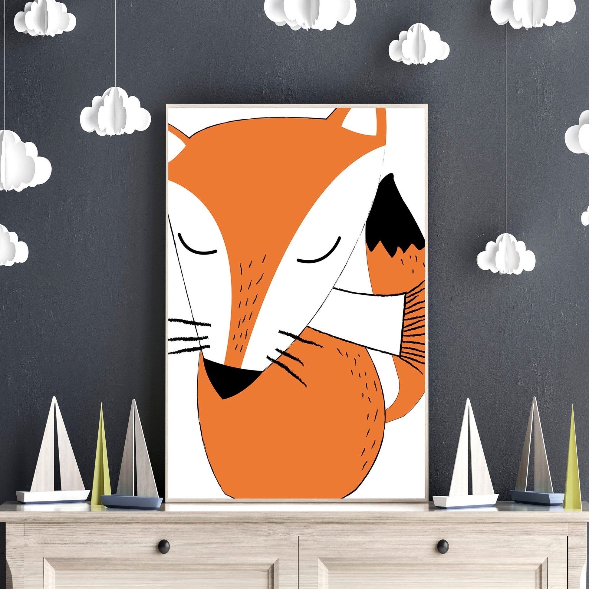 Fox prints for Woodland Nursery wall decor | set of 3 wall art prints