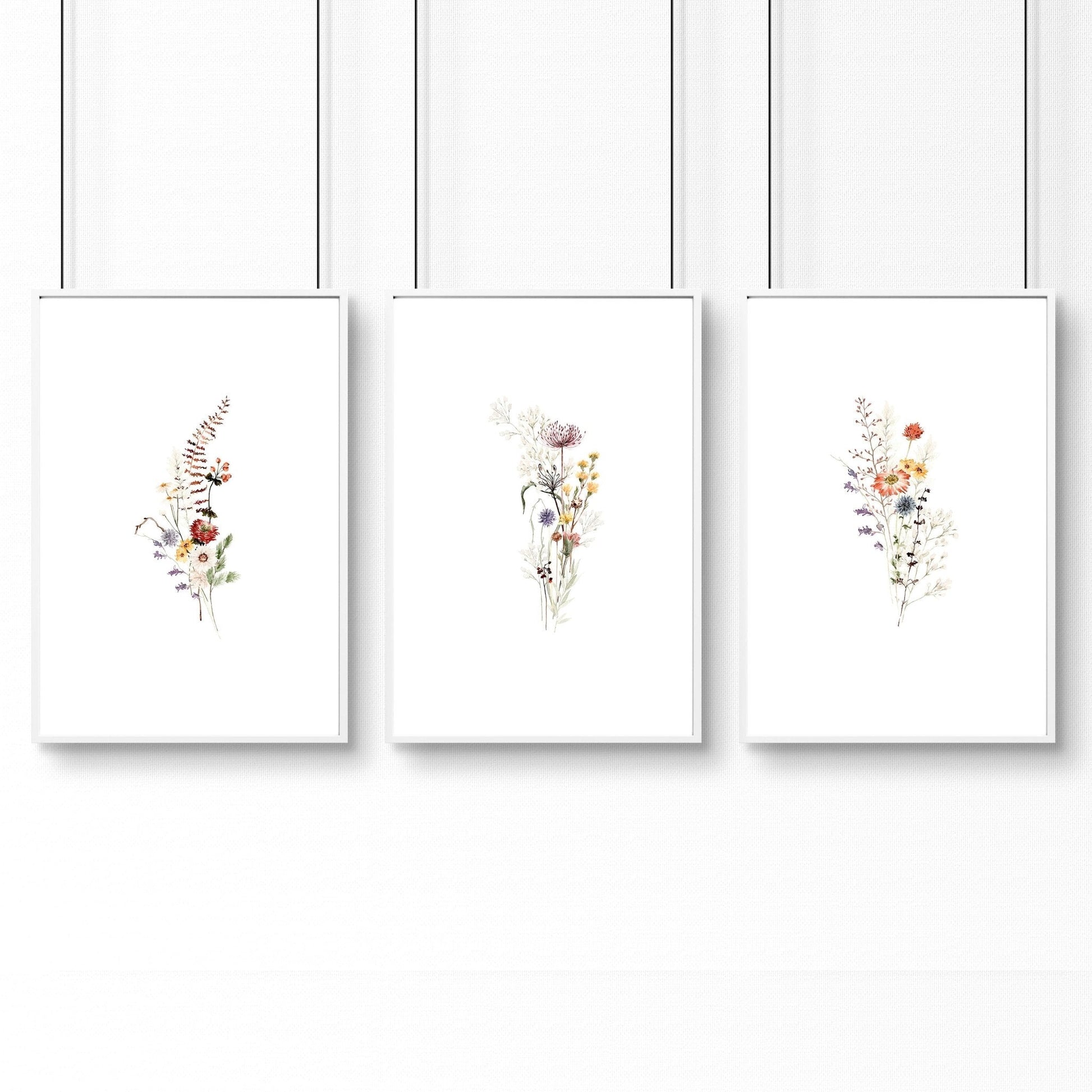 Framed Floral Prints | Set of 3 wall art prints