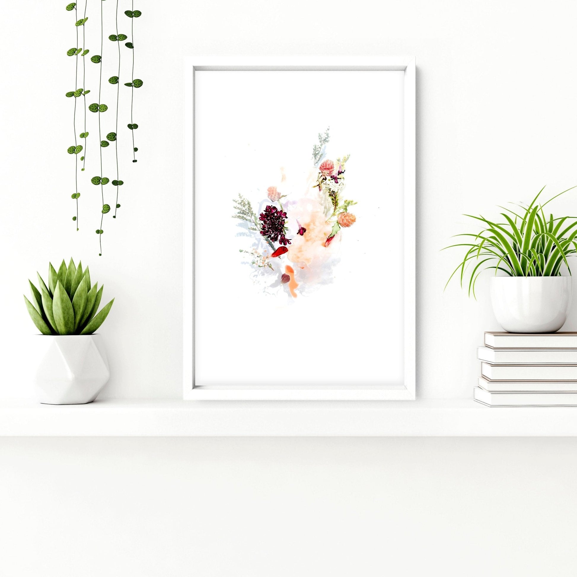 Shabby chic framed pictures bathroom | Set of 3 wall art prints