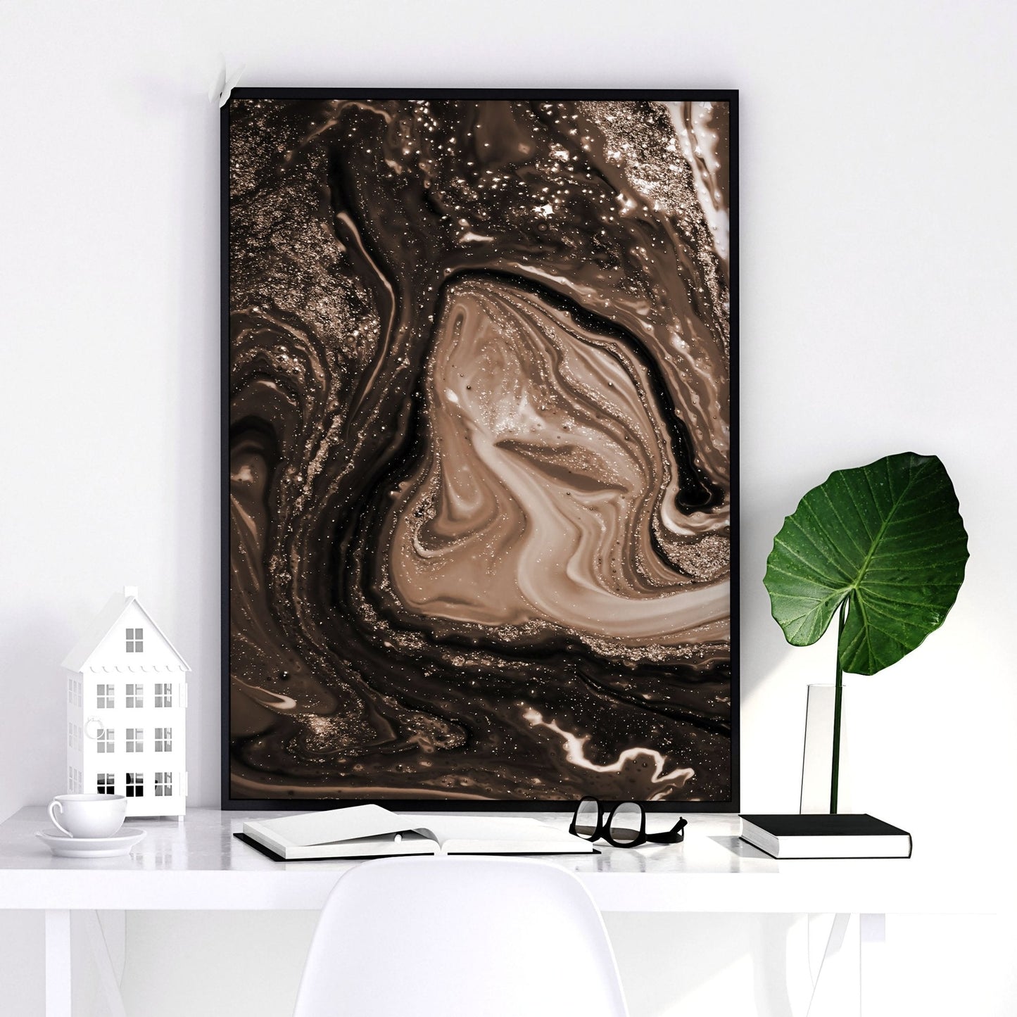 Framed wall art abstract | set of 3 wall art prints