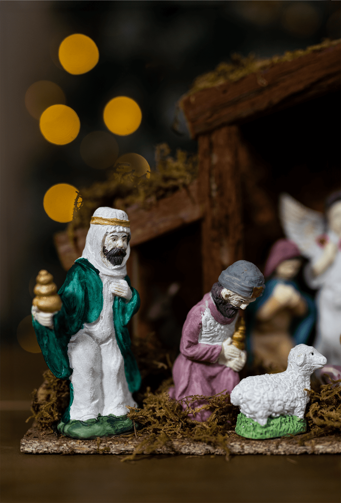 Christmas Nativity Scene Resin Ornament Multicoloured 38cm