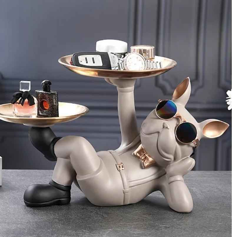 French Bulldog Resin Butler