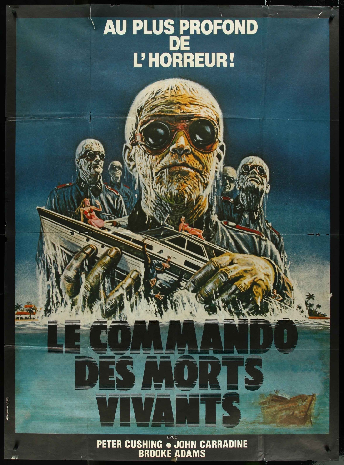 Shock Waves (1977) Original French One Panel "Grande" Movie Poster