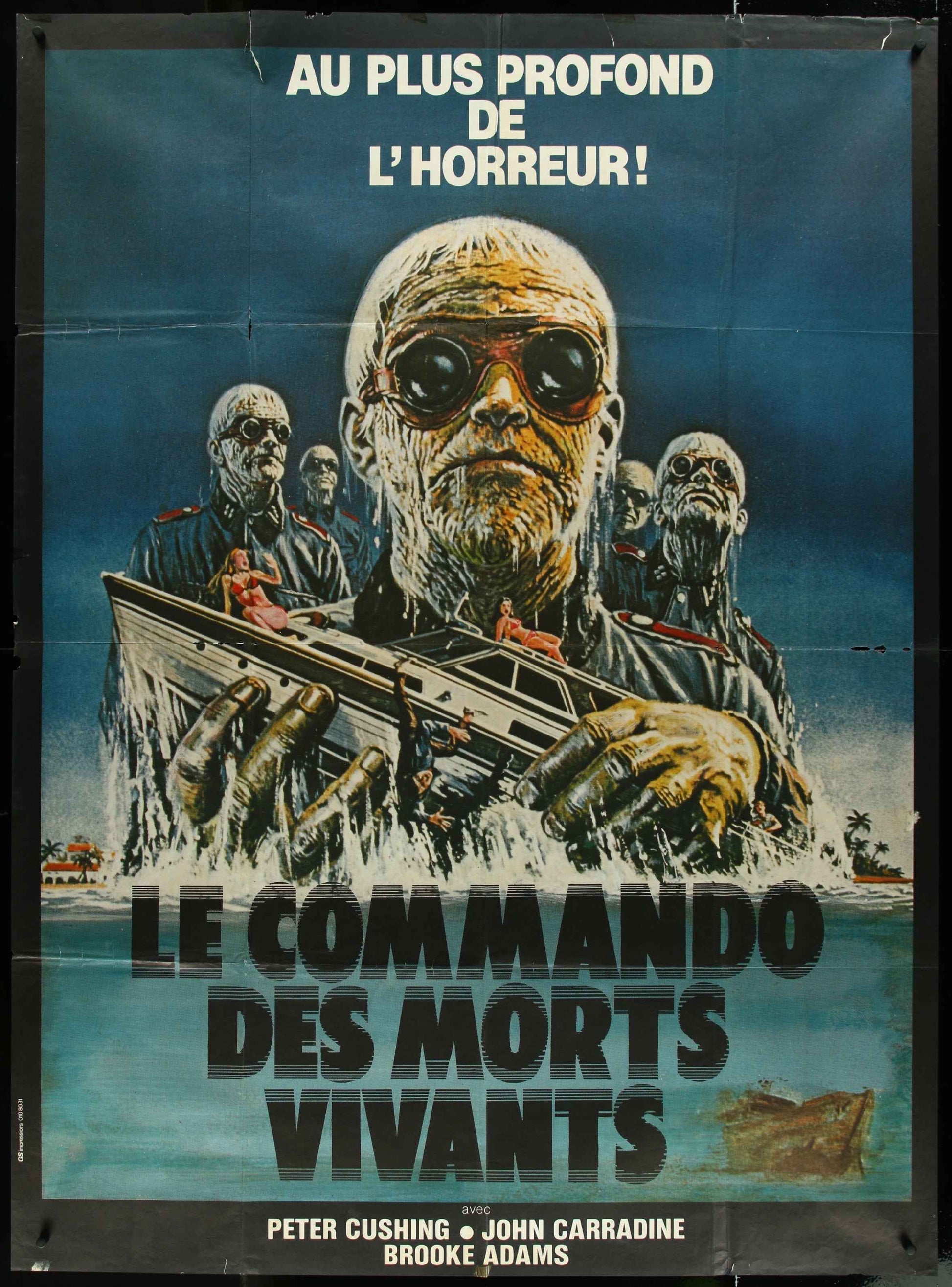 Shock Waves (1977) Original French One Panel "Grande" Movie Poster