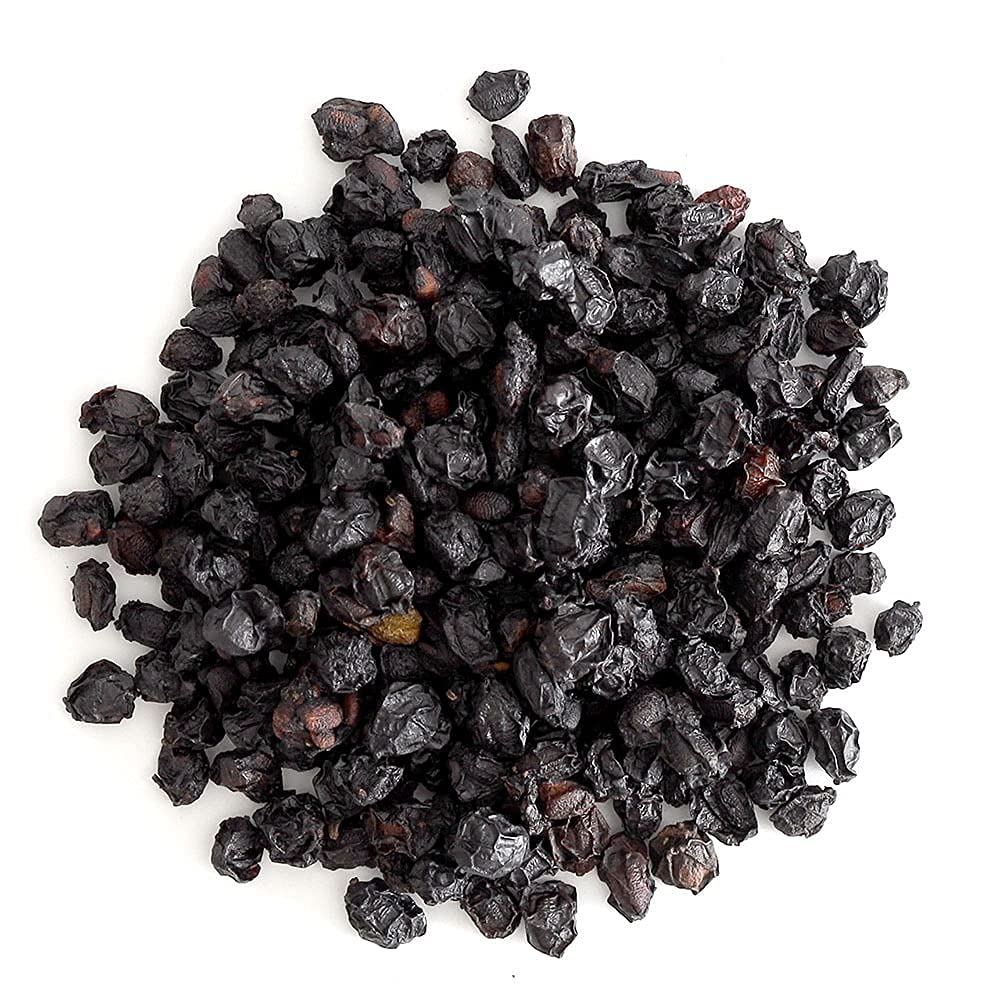 Frontier Co-op Organic Dried Elderberries, European Whole — Non-GMO, Kosher, 16 oz (Pack of 2)