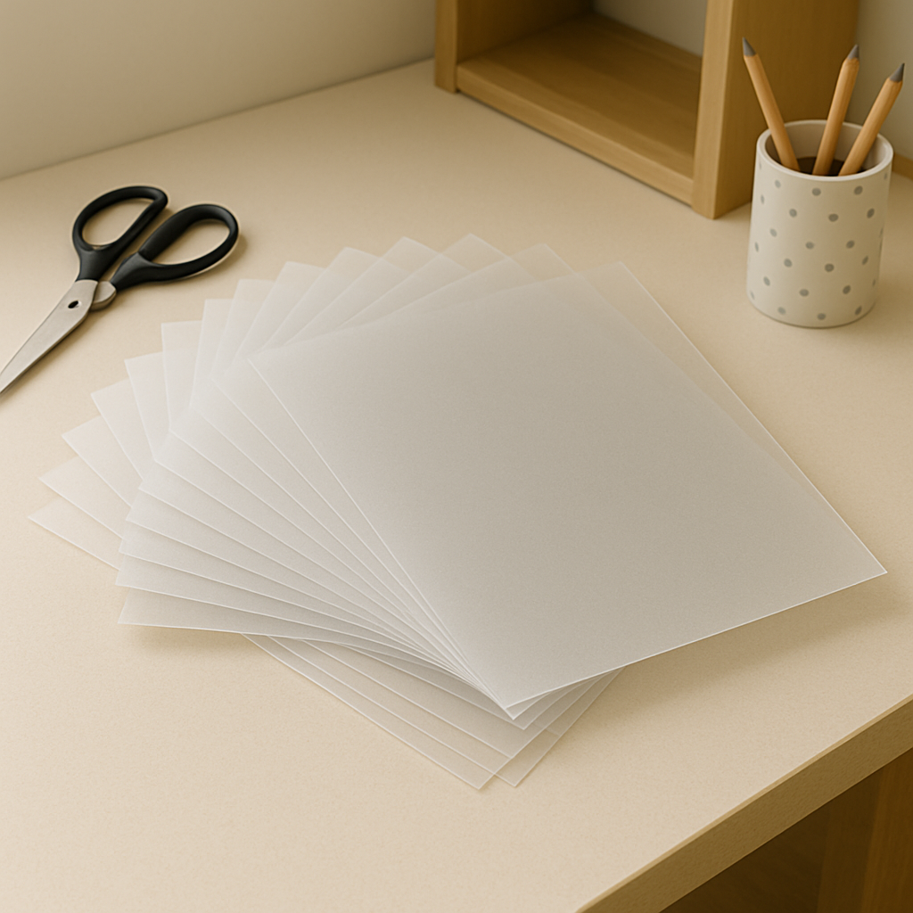 5 x A4 Frosted Acetate Sheets – 500 Micron Thick Semi-Transparent Craft Film