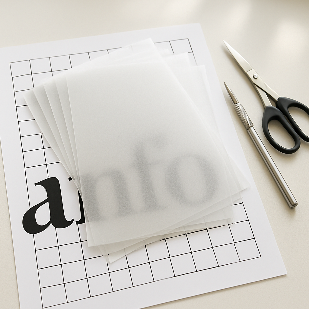 5 x A4 Frosted Acetate Sheets – 500 Micron Thick Semi-Transparent Craft Film