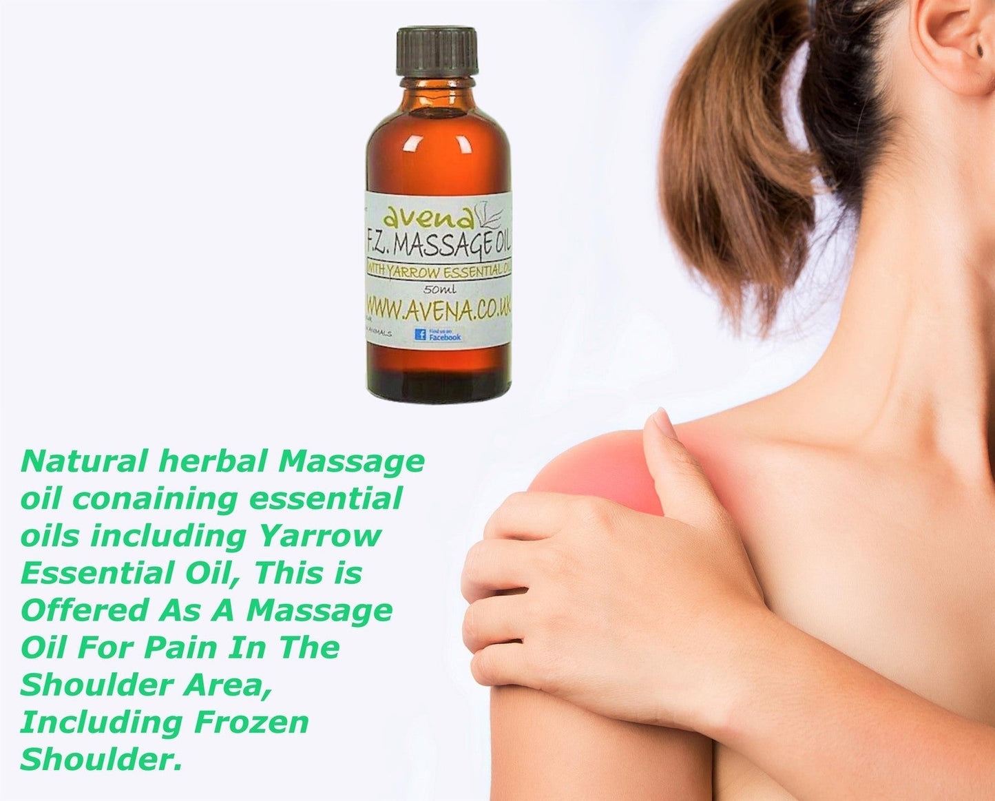 Frozen Shoulder Massage Oil Natural Relief Treatment Blue Yarrow Essential Oil