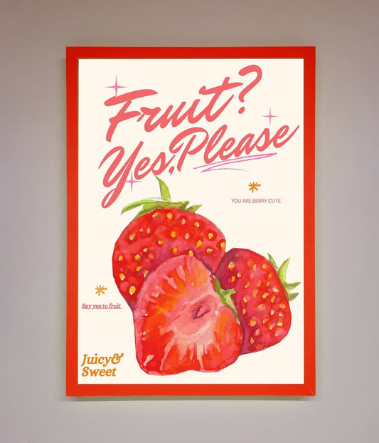 Fruit Yes Please Framed Poster