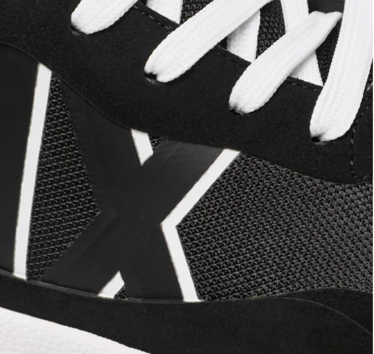 UK 12 Armani Exchange XUX114 XV514 Men’s Black Sneakers – EU 45