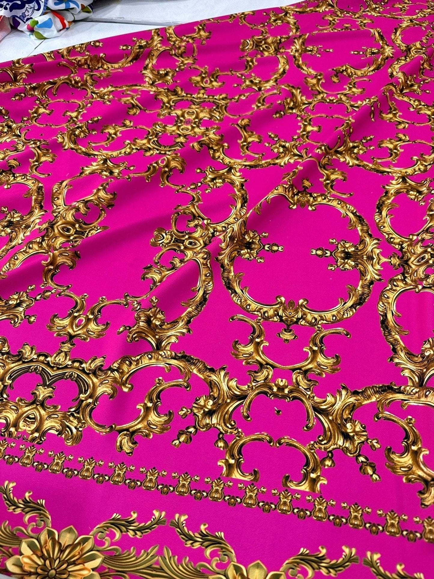 Fuchsia Baroque Fabric by Metre