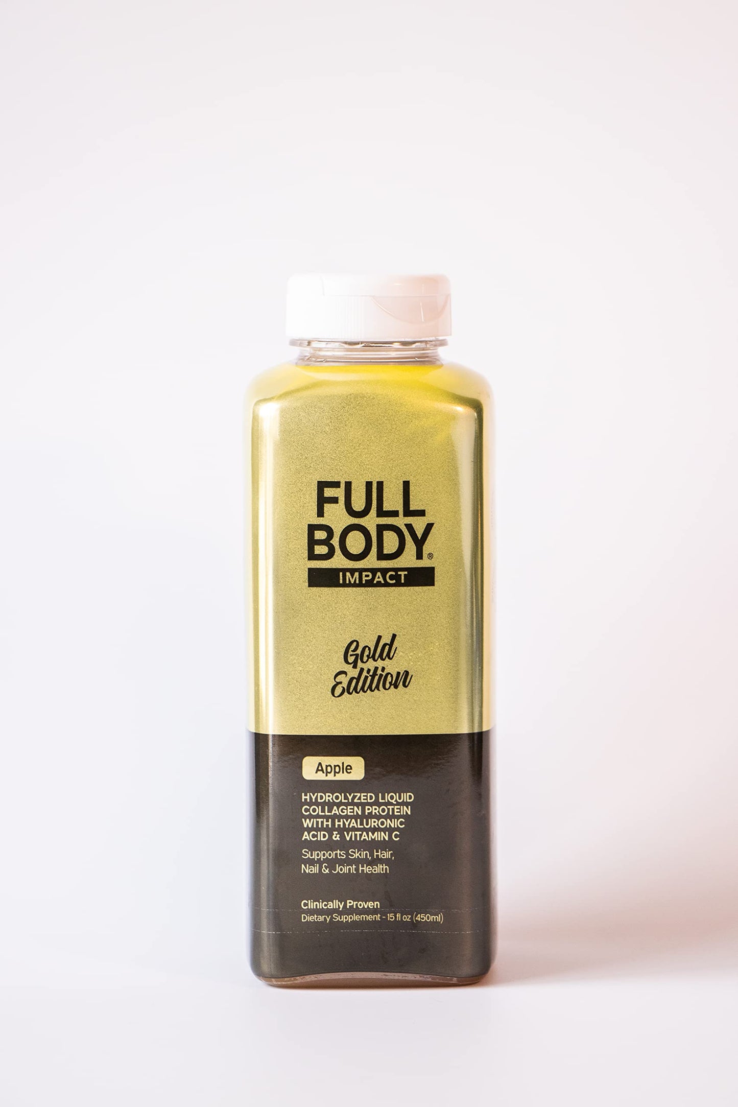 FULL BODY IMPACT Liquid Collagen Protein – Gold Edition Apple, 16,000mg (16g) – 15oz Bottle