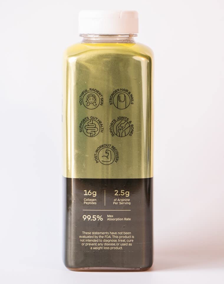 FULL BODY IMPACT Liquid Collagen Protein – Gold Edition Apple, 16,000mg (16g) – 15oz Bottle