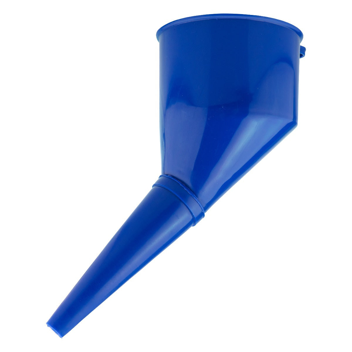 Angled Car Fuel Funnel with Filter, Blue Water Flow Control Vehicle Fluid Funnel