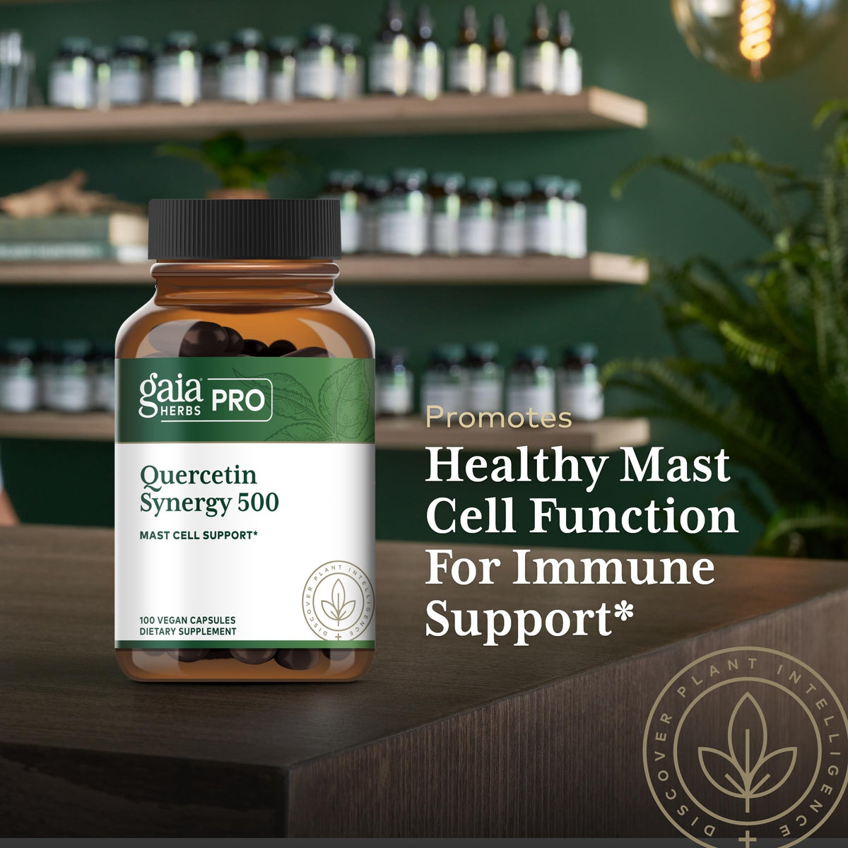 GAIA Herbs PRO Quercetin Synergy 500 – Immune & Cell Health, 100 Capsules