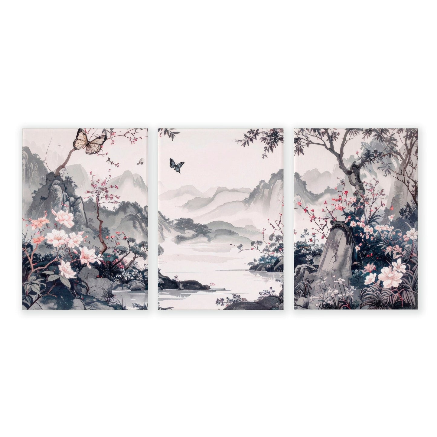 Gallery Wall Prints | Set of 3 Chinoiserie Wall art Prints