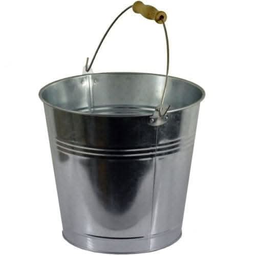 Large 15L Galvanised Steel Bucket