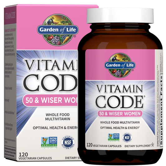 Garden of Life Vitamin Code 50 & Wiser Women Multivitamin – 120 Capsules