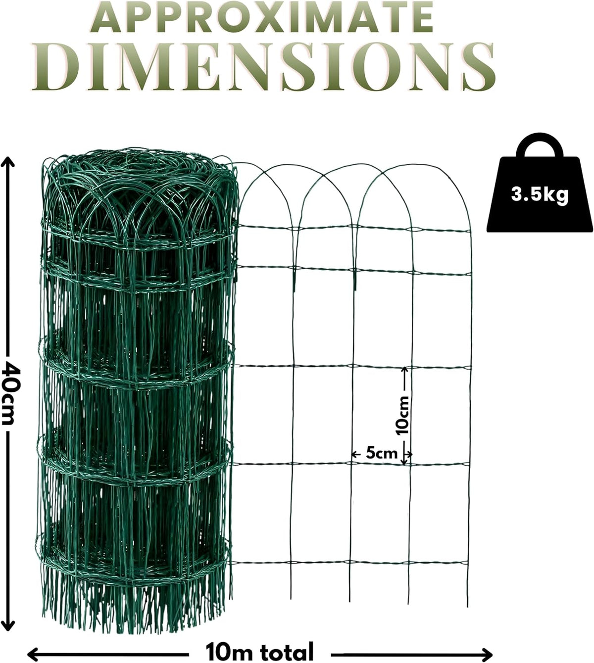 10m Flexible Metal Lawn Edging Strip Garden Border Roll